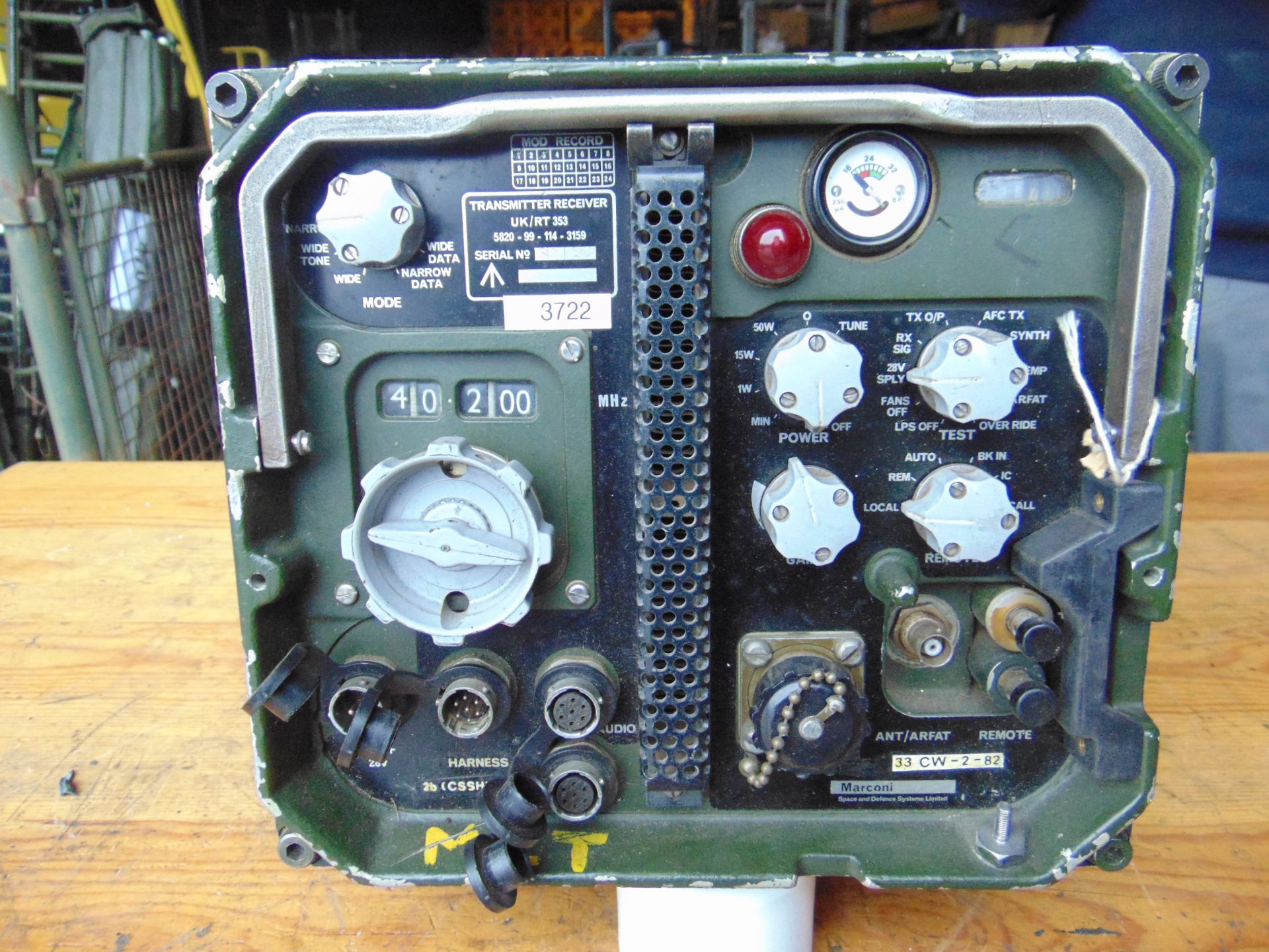 Clansman UK RT 353 VHF Transmitter Receiver Radio - Image 3 of 6