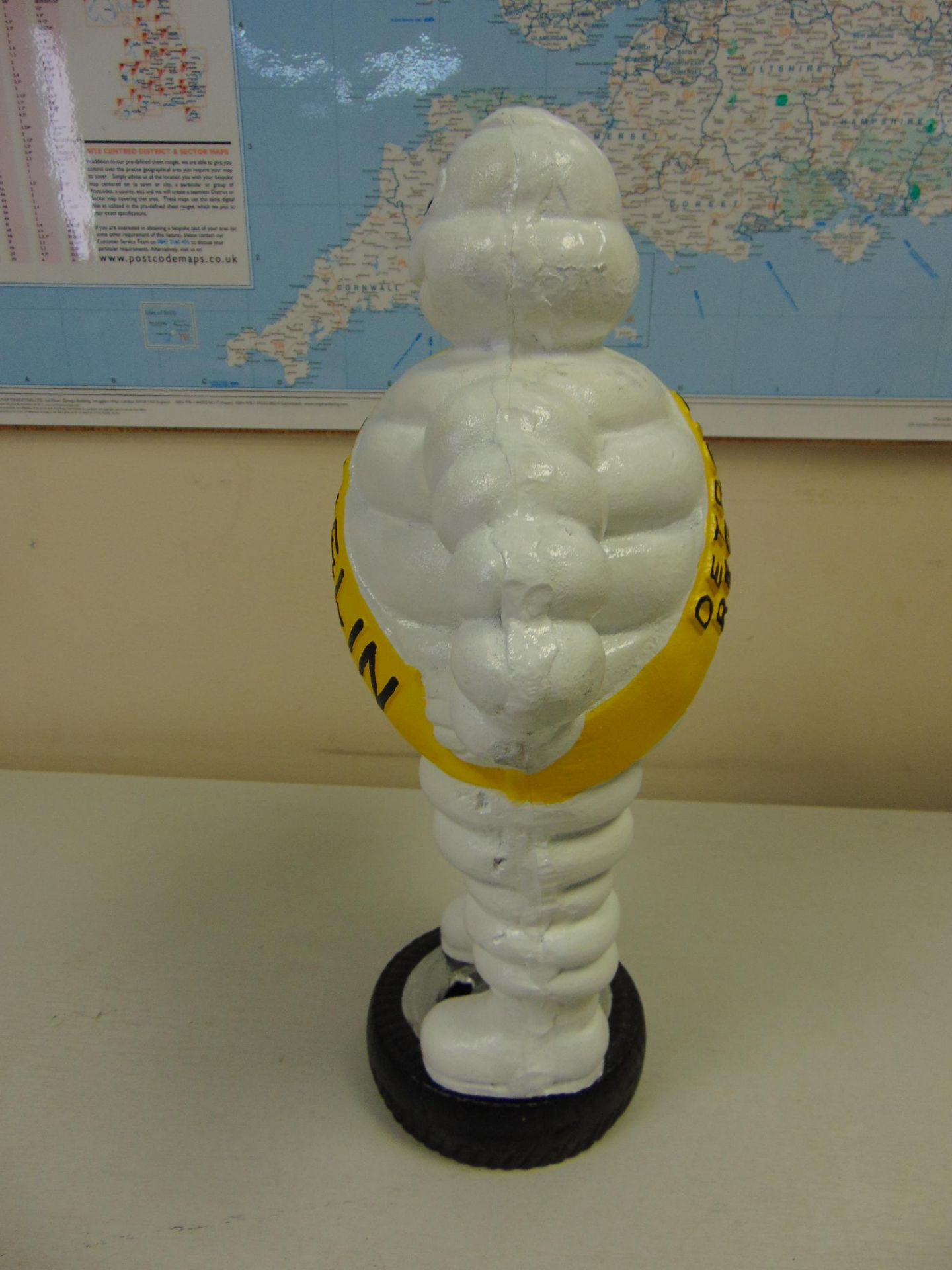 Cast Iron Hand Painted Michelin Man on Tyre - Image 3 of 6