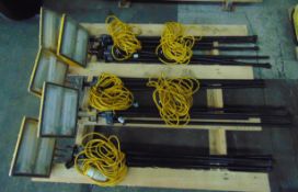 5 x 110V Work Lights C/W Tripod & Cables