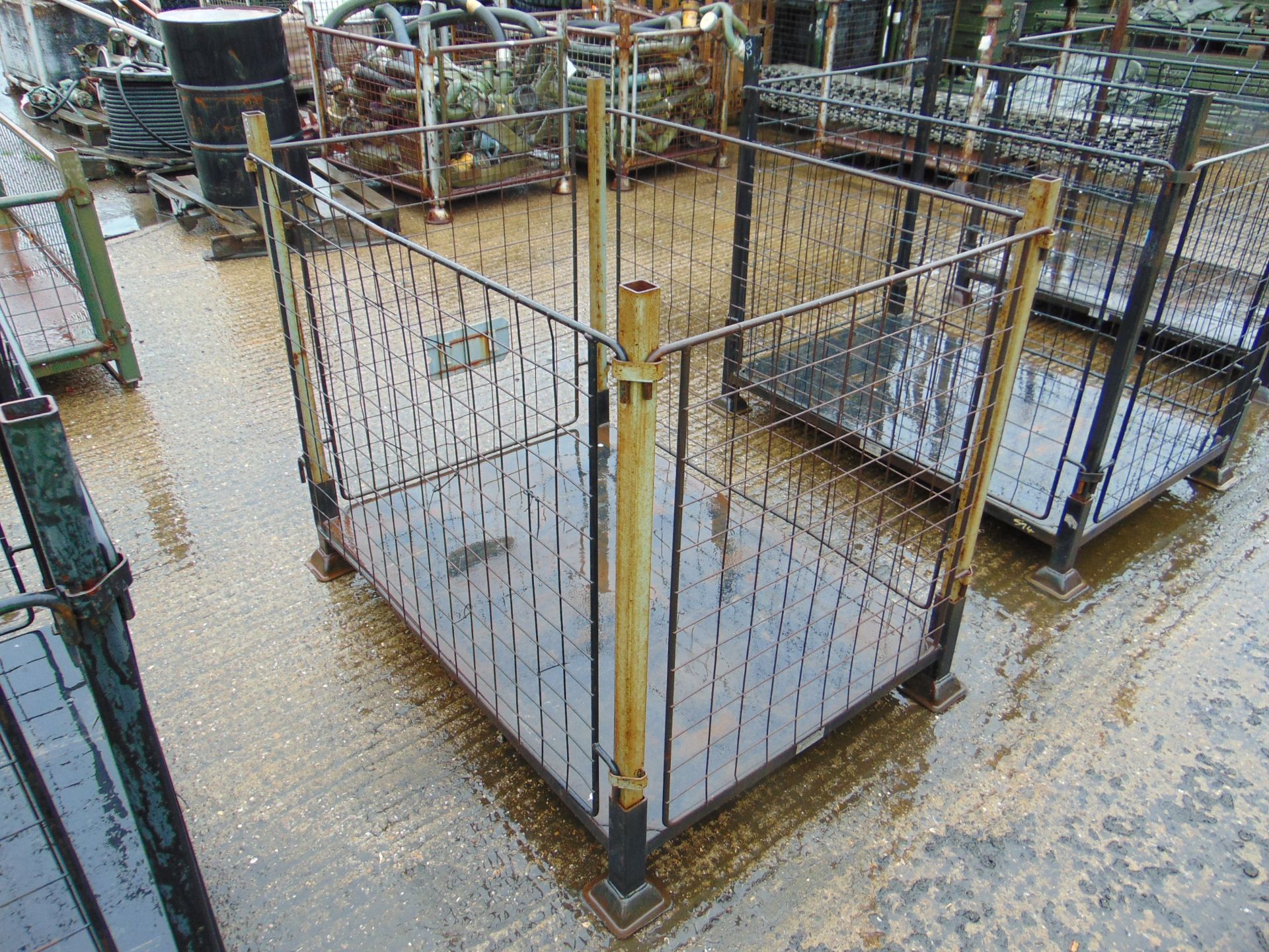 Steel Stacking Stillage with removeable sides and corner posts - Image 2 of 5