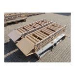 Pair of Heavy Duty Aluminium Folding Quad Bike Ramps, 3.1m long, SWL Per Ramp 600kg.