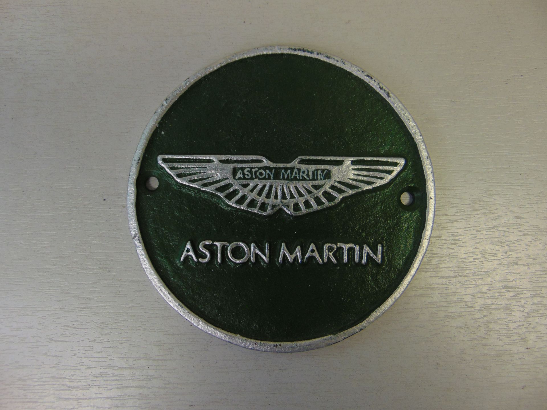 2 x Aston Martin Polished Aluminium Signs and Plaque - Image 6 of 7