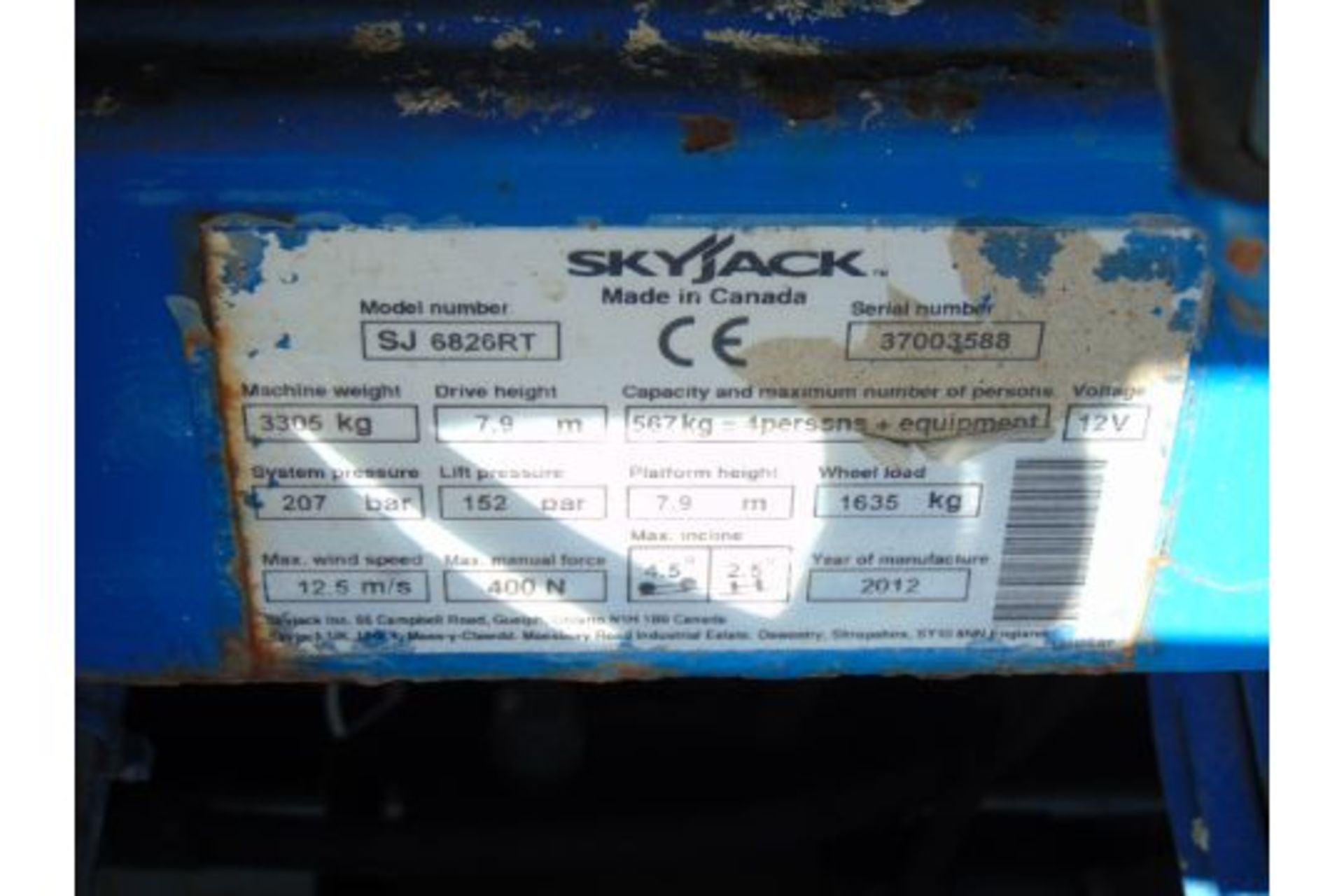 SkyJack SJ6826RT Diesel Scissor Lift ONLY 1,515 HOURS! - Image 19 of 23