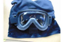 NEW UNISSUED CAM LOCK SAS FREE FALL PARACHUTE GOGGLES IN ORIGINAL PACKING AND POUCH