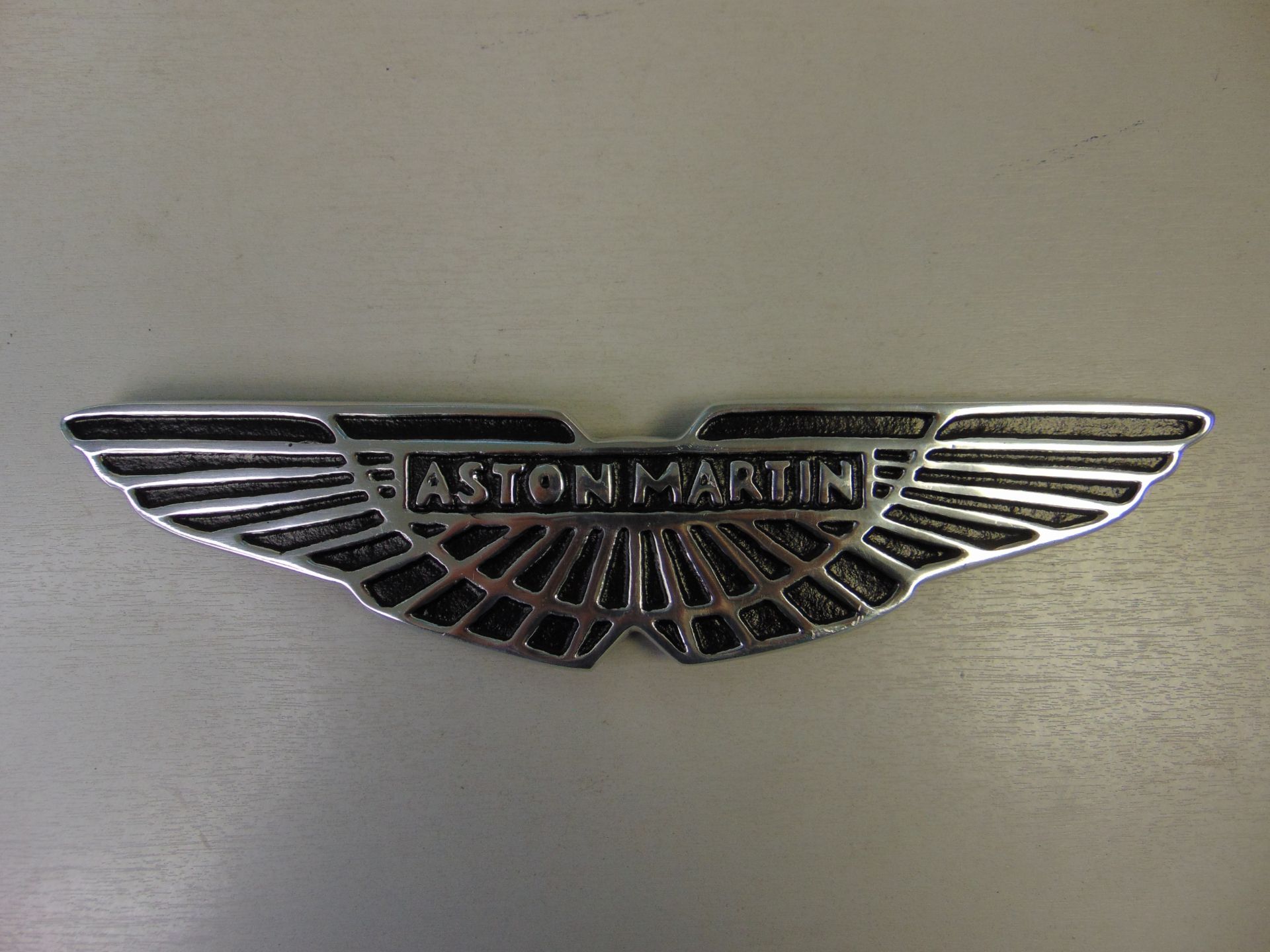 2 x Aston Martin Polished Aluminium Signs and Plaque - Image 5 of 7