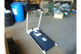 New Unused Compact 240 volt Fold up Tread Mill with Digital Controls, Programs, etc