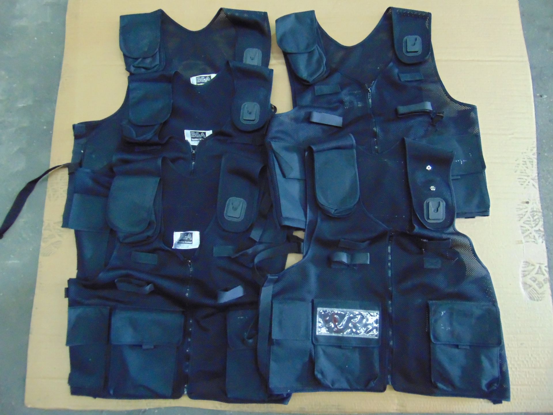 5 x Black Tactical Vests. - Image 3 of 4