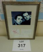 Simon & Garfunkel Framed Photo With Signatures