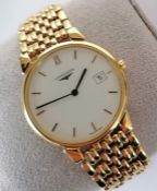 A Longines Les Grandes Classiques gold plated gentleman's wristwatch ref. L5.632.2