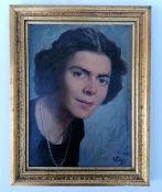 Hugo Figge (Berlin, 1881-1956), Three Female Portraits, each oil on panel