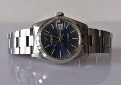 A gentleman's stainless steel Rolex Oyster Perpetual Date bracelet wristwatch, circa. 1977