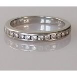 A Tiffany & Co. diamond half-hoop eternity ring, size I, hallmarked, 3.81g