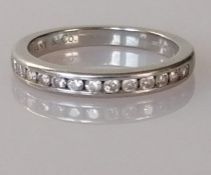 A Tiffany & Co. diamond half-hoop eternity ring, size I, hallmarked, 3.81g
