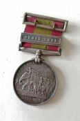 An Afghanistan 1878-79-80 campaign medal with Ahmed Khel bar
