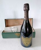 A cased bottle of  Moet & Chandon Cuvee Dom Perignon, Epernay, 1985, 75cl