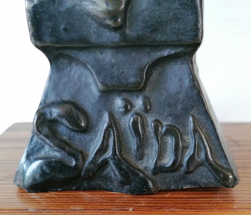 Emmanuel Villani (1858-1914), SAIDA, patinated bronze, signed and numbered 250, on a tapering suppo - Image 3 of 5