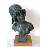 Emmanuel Villani (1858-1914), SAIDA, patinated bronze, signed and numbered 250, on a tapering suppo