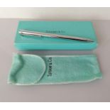 A Tiffany & Co. ballpoint pen with original pouch and box