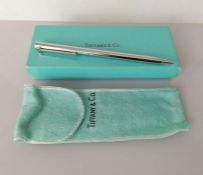 A Tiffany & Co. ballpoint pen with original pouch and box