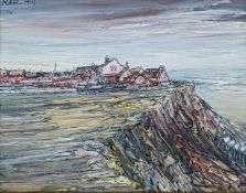 Robert William Hill (1932-1990), BARTON ON SEA, oil on  canvas, 34.5 x 44.5 cm, framed