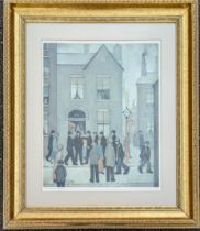 After Laurence Stephen Lowry, a limited edition print, 'The Arrest', no.825/850 in pen