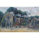 Robert William Hill (1932-1990), SHERINGHAM PRIORY, NORFOLK, oil on canvas, 50 x 76 cm