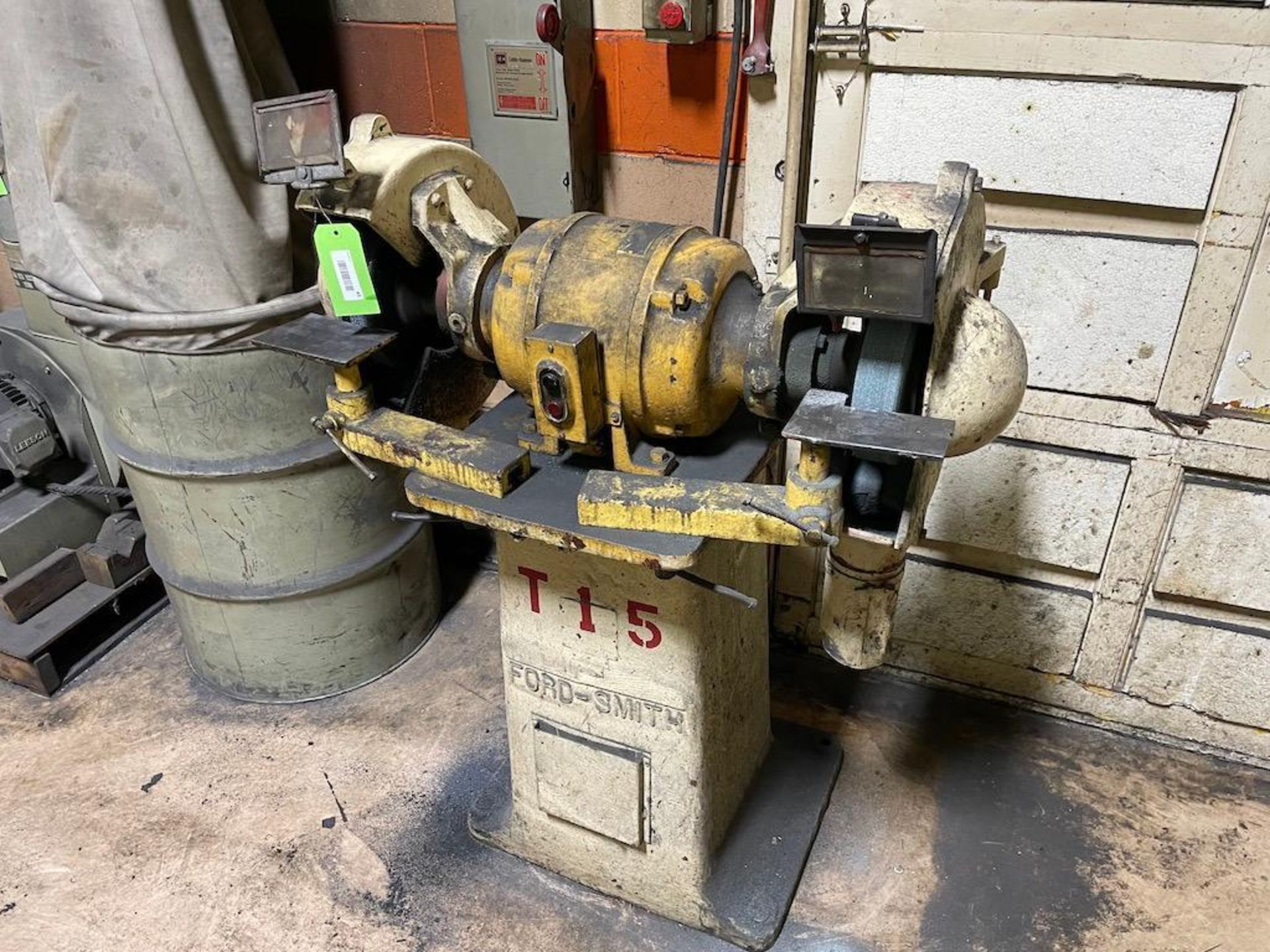 FORD SMITH DUAL SIDED PEDESTAL GRINDER, 3 HP [EXCLUSIVE RIGGING FEE OF $ 325 WILL BE ADDED TO THE IN