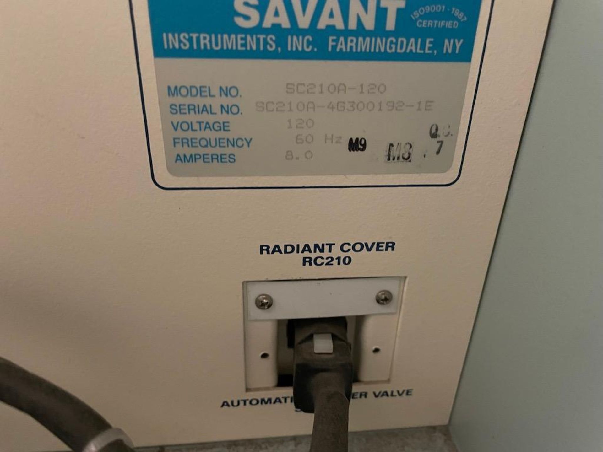 SAVANT CENTRIFUGE SPEEDVAC PLUS MODEL SC210A-120, SN SC210A-4G300192-1E - Image 3 of 4