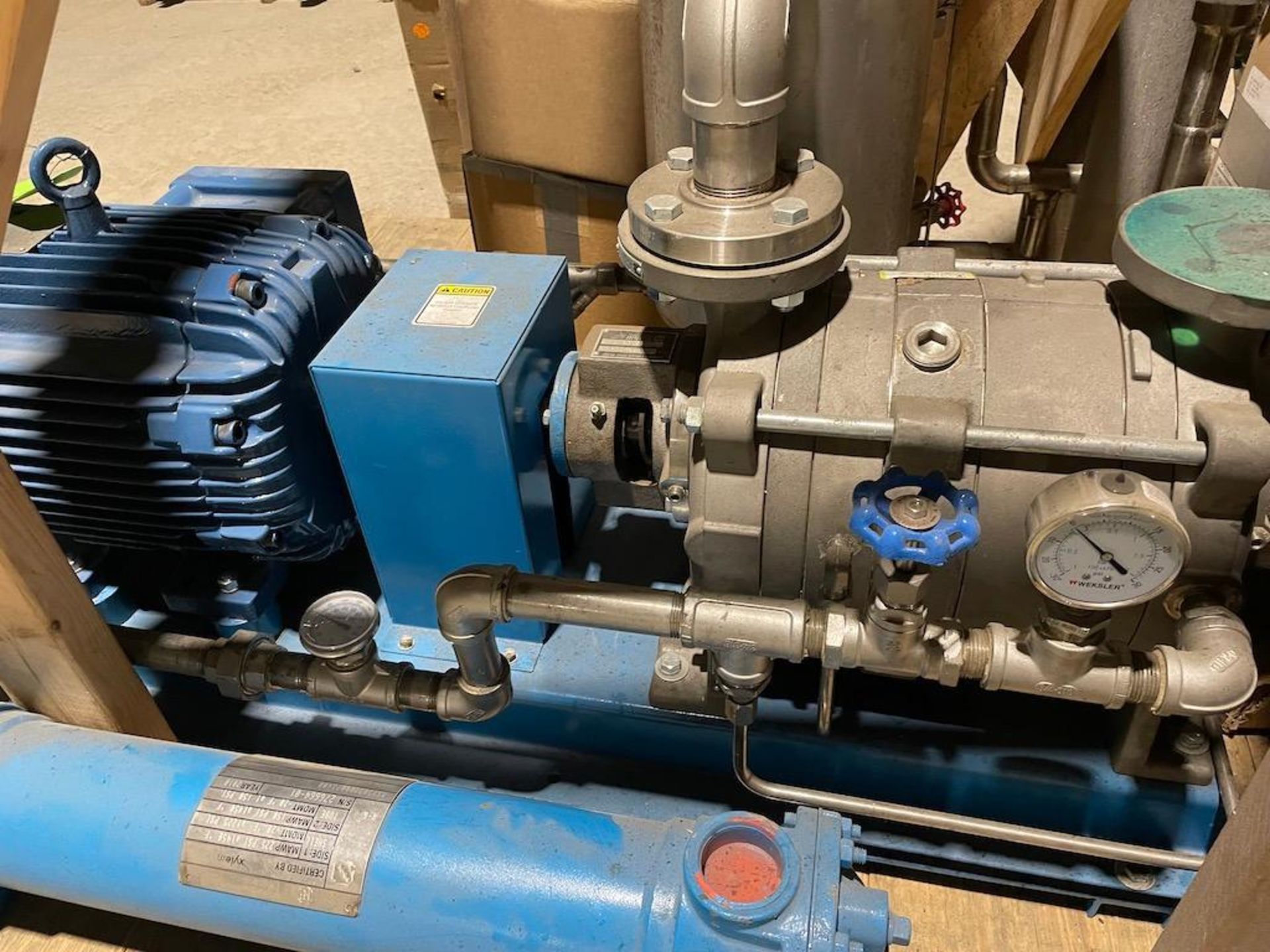 SMALL WIPED FILM EVAPORATOR, REFURBISHED BY PFAUDLER IN APPROX 2019, INCLUDES: PFAUDLER PUMP, SKID 2 - Image 13 of 17