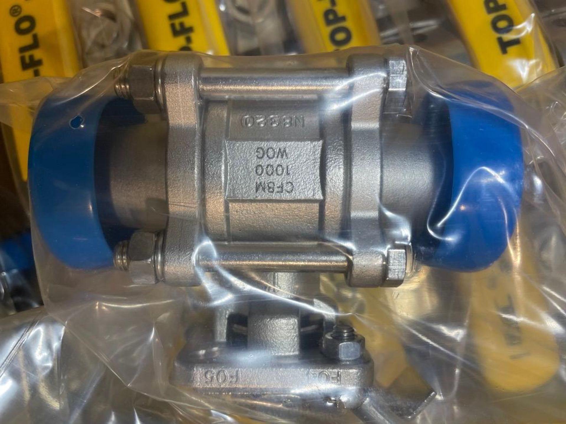 2 SKIDS W APPROX: (5) TOP LINE TF4 2.5 IN CF8M 800 WOG VALVES, (19) TOP LINE TF4 2 IN CF8M 1000 WOG - Image 11 of 15
