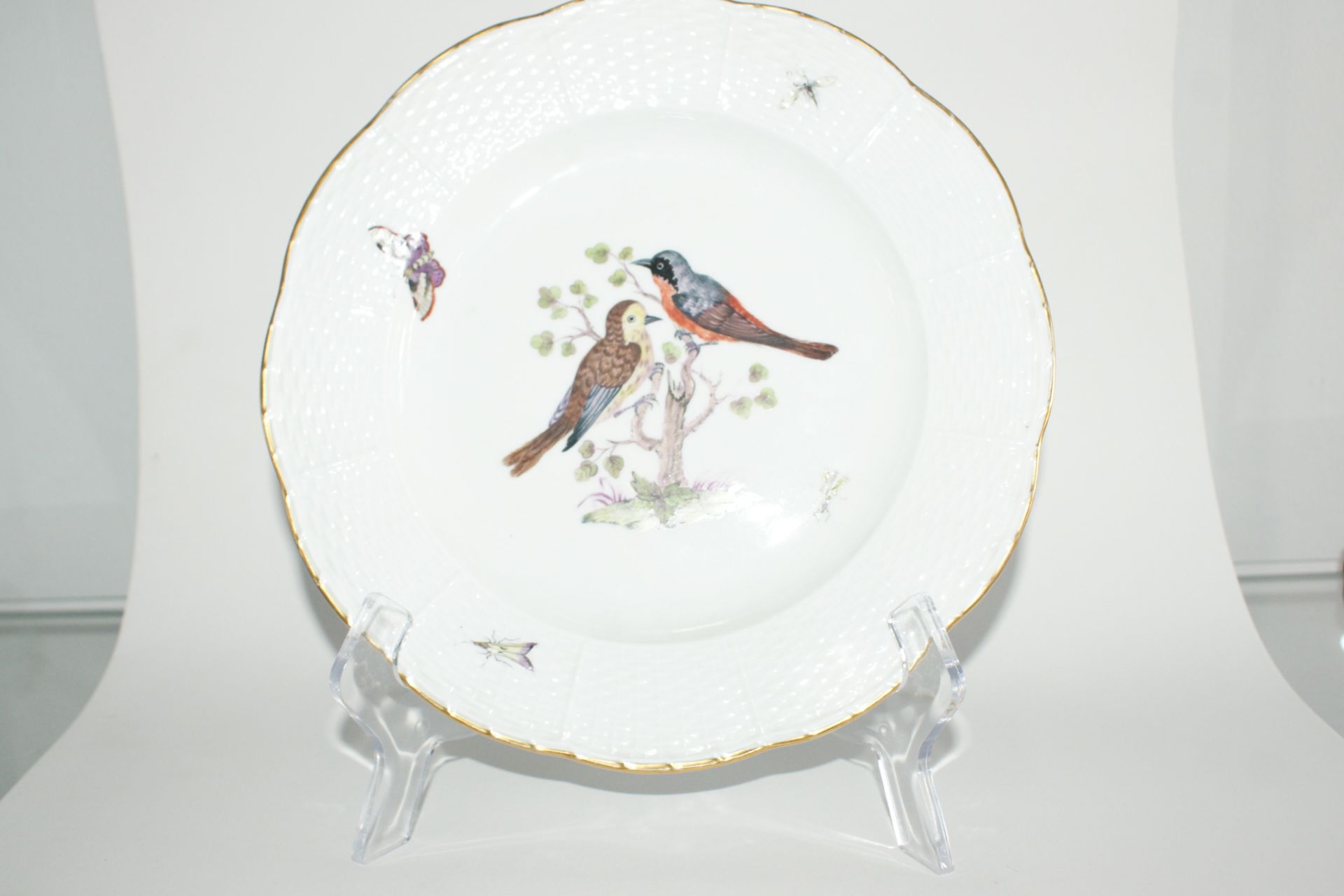 Zwei Teller mit Vogelmalerei , Meissen - Image 2 of 4