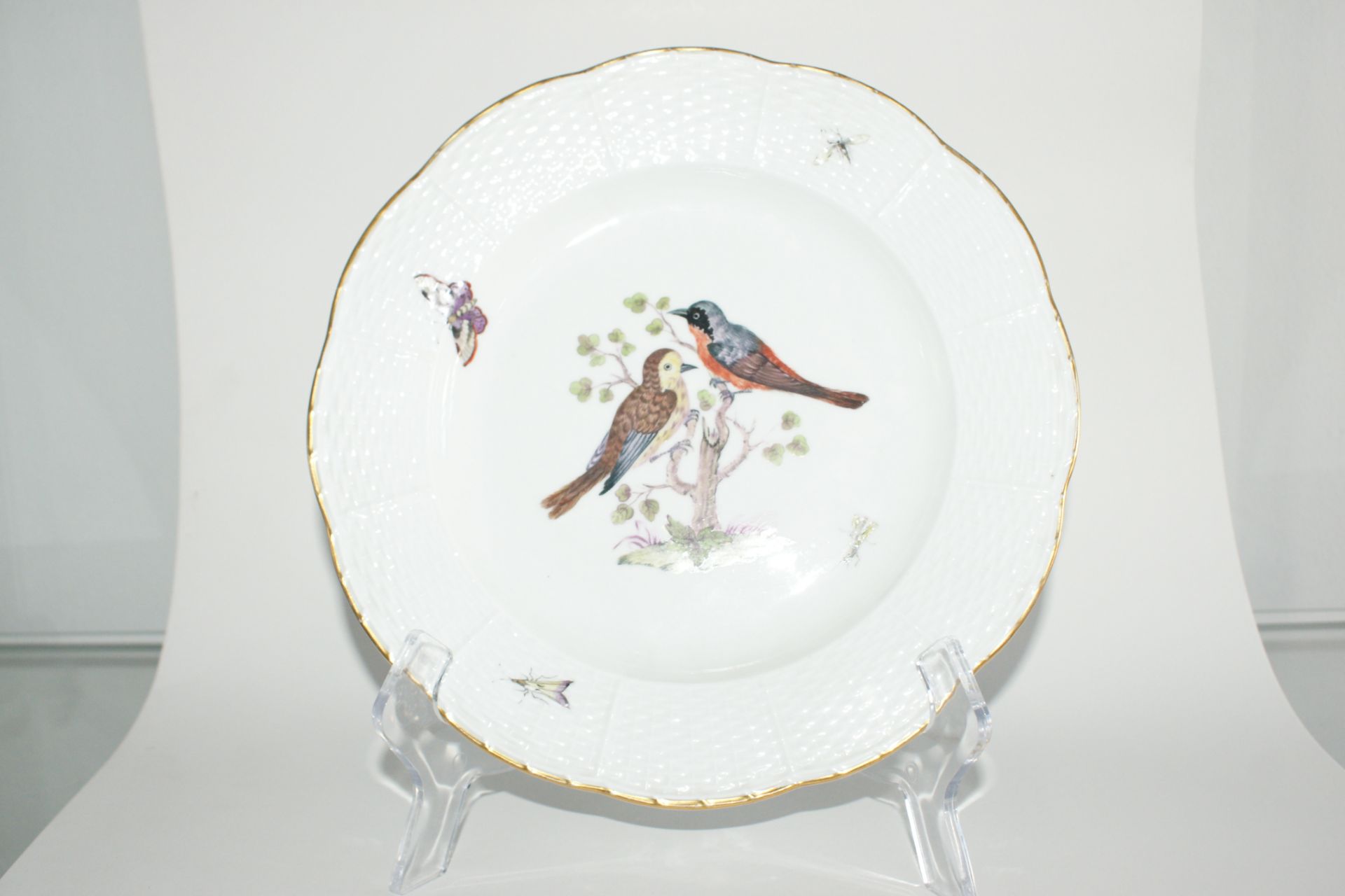 Zwei Teller mit Vogelmalerei , Meissen - Image 3 of 4