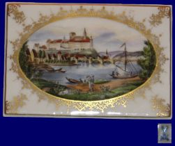 Porzellanplatte mit „Dresdner Ansicht“