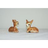 Paar Bambis , Oelslau Wilhelmsfeld, Goebel