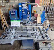 A BOHLE GBS-11/22-80.5 2-Speed Manual Sheet Glass Edge Grinding/ Hand Finishing Machine, Serial