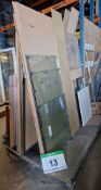 A Steel A Framed Double Sided Sheet Glass Trolley, approx. 2000mm wide x 450mm depth on both sides x