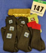 Seven Pairs of Men's Socks comprising:- - Four Pairs of PRADA Black Chunky Knit Socks with White and