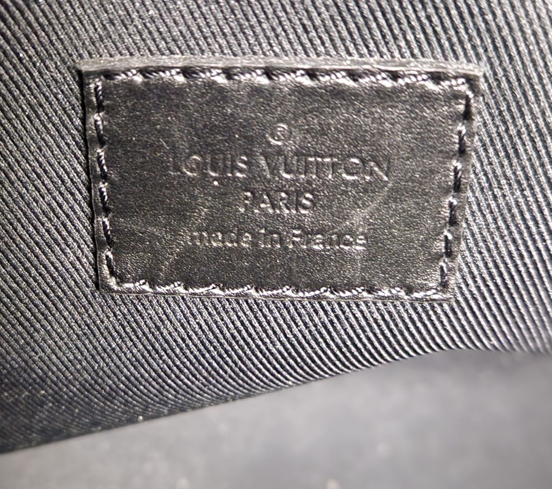 A LOUIS VUITTON Black Taurillon Cowhide Leather Soft Trunk Bag with Monogram Embossed Leather, - Image 2 of 3