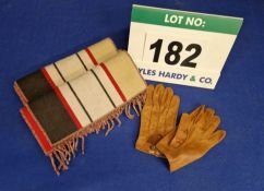 A Pair of ASPINAL OF LONDON Men's Tan Leather Driving Gloves with Popper Fastening to Wrist and