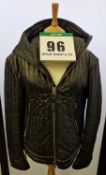 A TOM FORD Ovatta Padded Black Lamb's Leather Jacket with Ovatta Padding in Vertical Channels with