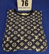 A LOUIS VUITTON Blue and White LV Monogram Sweatshirt from the 2021 collection by VIRGIL ABLOH, 78