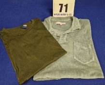 An H AND M Divided Cotton Olive Green Round Neck T-Shirt, Size L and An ORELEBAR BROWN 'Terry'