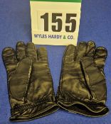 A Pair of PRADA Men's Gloves in Black 100 per cent Nylon to Upper, 100 per cent Lambs Skin to Palm