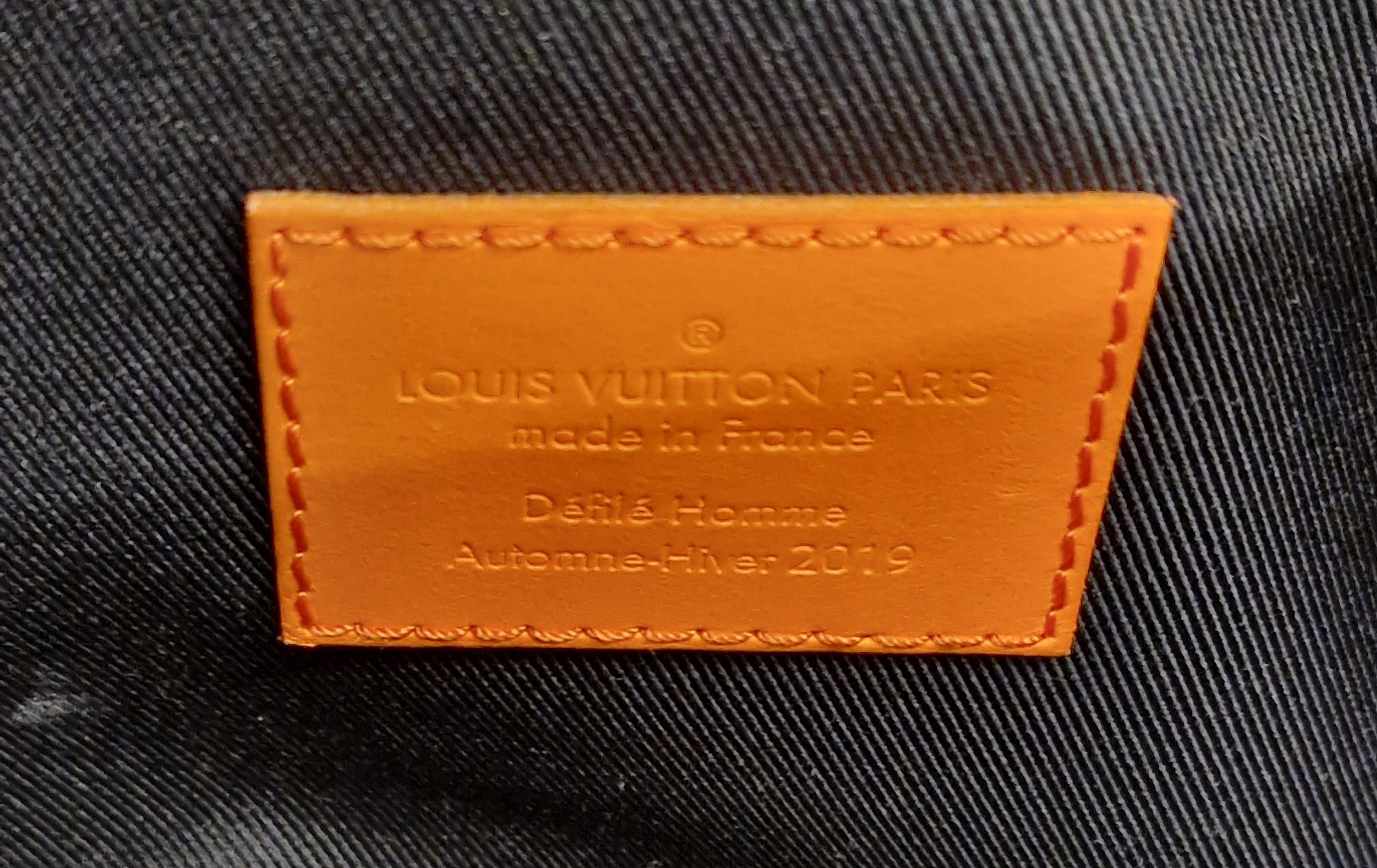 A Limited Edition LOUIS VUITTON X Virgil Abloh Orange Taurillon Cowhide Leather Soft Trunk Bag - Image 2 of 3