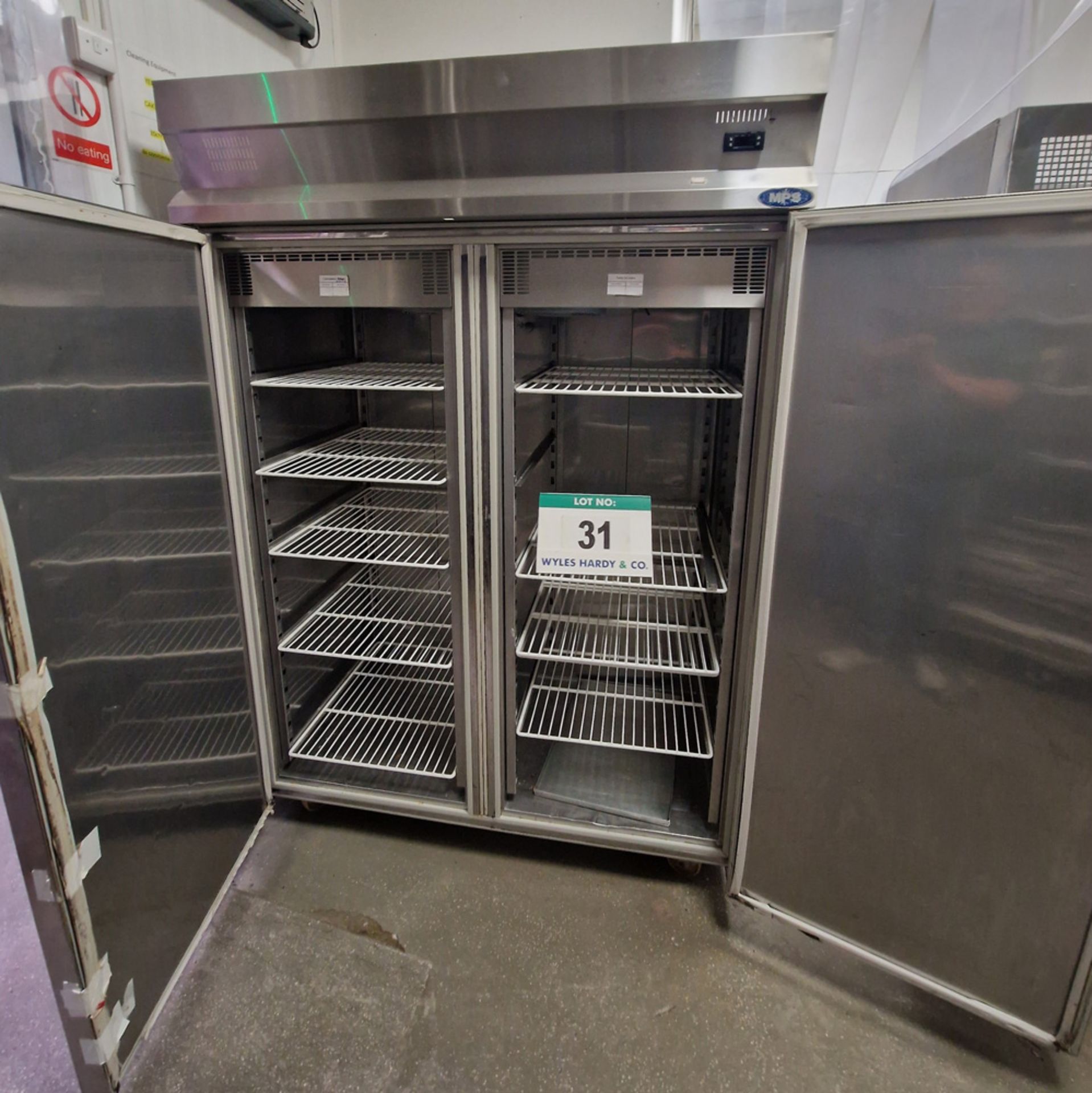 An MPS Commercial Mobile Twin Door Upright Refrigerator - Image 2 of 2