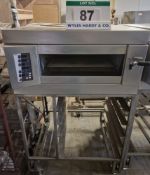 An IBIS GT Mikro Electric Steam Bread/Pizza Oven (230V) with Touchscreen Control, on Mobile Tray