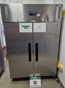 A POLAR Commercial Mobile Twin Door Upright Refrigerator