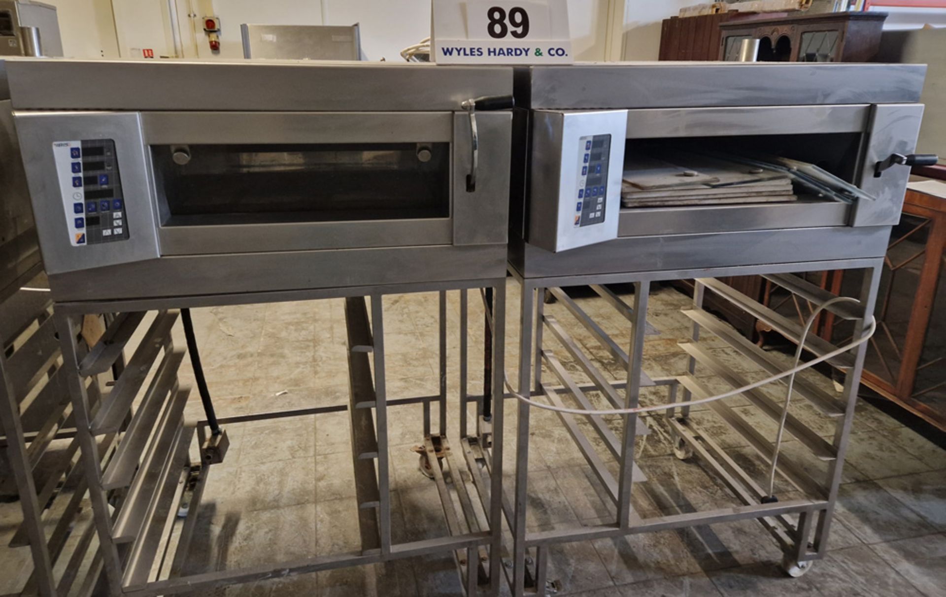 Two IBIS GT Mikro Electric Steam Bread/Pizza Ovens (230V) with Touchscreen Control, each on on