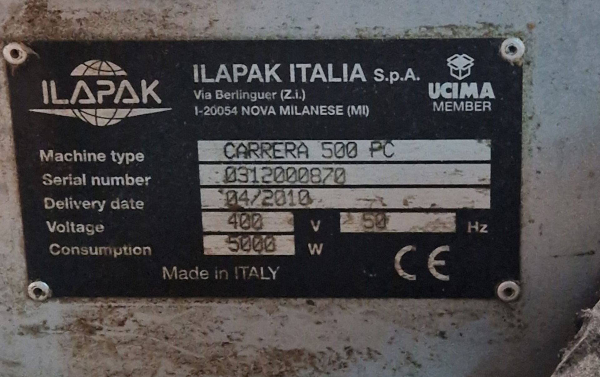 An ILAPAK Carrera 500Pc Flow Packing Machine Serial No. 0312000870 with fitted MARKEM IMAJE - Image 4 of 4