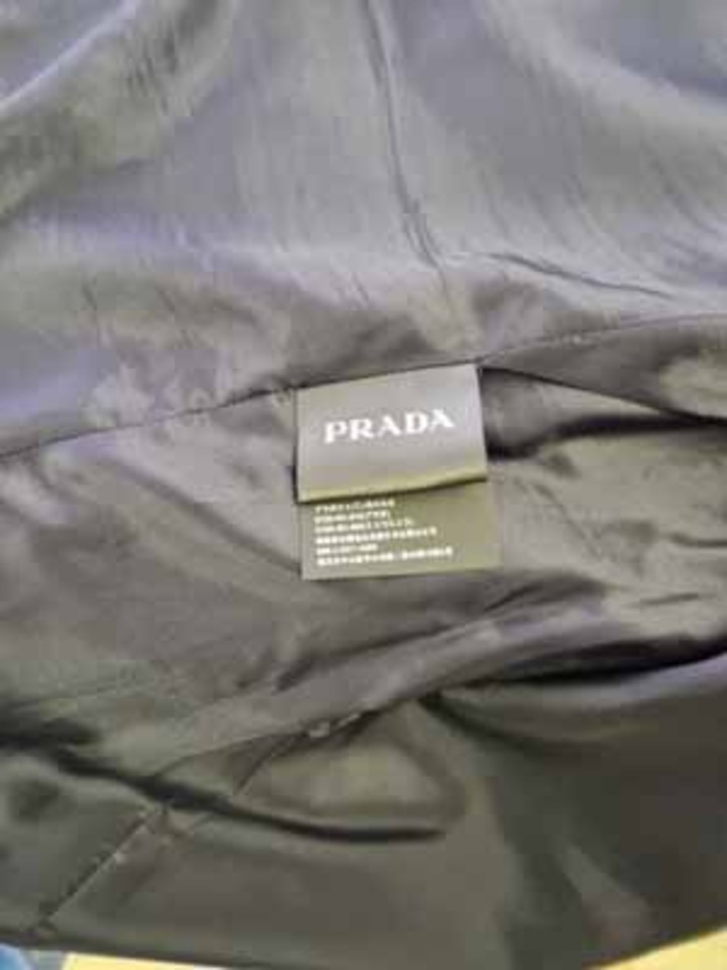 A PRADA Lux 100 per cent Calf Skin Leather Jacket in Inky Blue with 100 per cent Viscose Lining with - Image 2 of 4